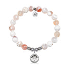 You Get To Charm with White Natural Agate Gemstone Bracelet