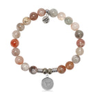 Zodiac Collection: Arusha Agate Gemstone Bracelet with Taurus Sterling Silver Charm