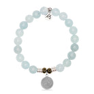 Zodiac Collection: Blue Aquamarine Gemstone Bracelet with Sagittarius Sterling Silver Charm