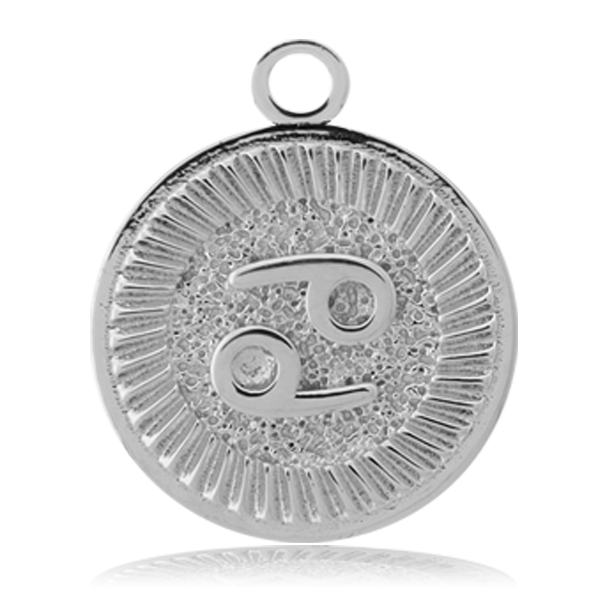 Zodiac Collection - Celestine Stone Bracelet with Cancer Sterling Silver Charm