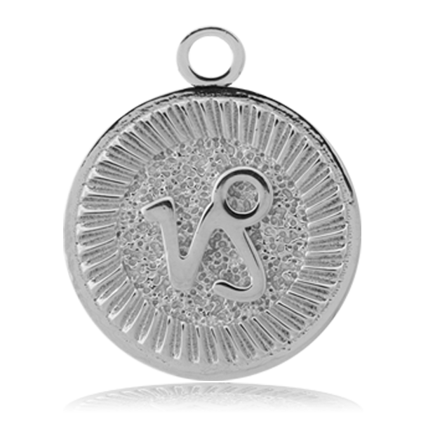 Zodiac Collection - Celestine Stone Bracelet with Capricorn Sterling Silver Charm