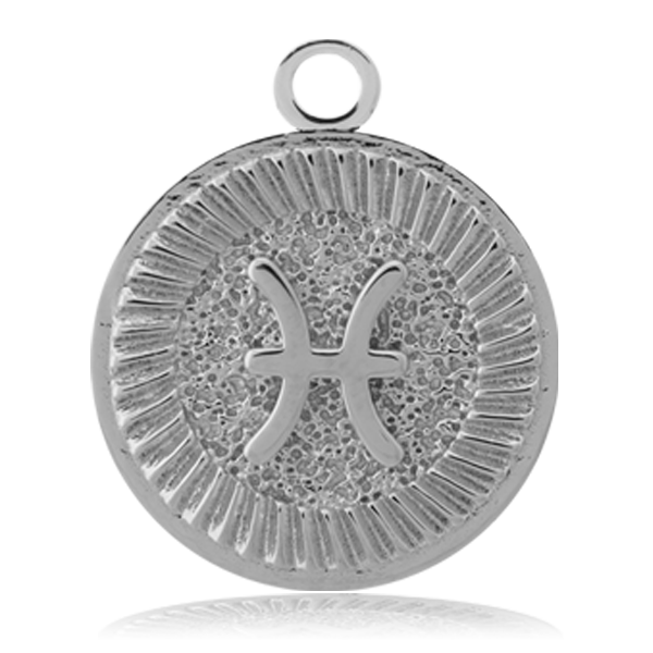Zodiac Collection - Celestine Stone Bracelet with Pisces Sterling Silver Charm