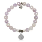 Zodiac Collection: Mauve Jade Gemstone Bracelet with Sagittarius Sterling Silver Charm
