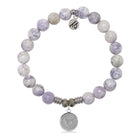 Zodiac Collection: Purple Turquoise Gemstone Bracelet with Taurus Sterling Silver Charm