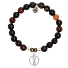 Sardonyx Stone Bracelet with Connection Sterling Silver Charm