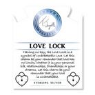 Amethyst Stone Bracelet with Love Lock Sterling Silver Charm