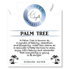 Amethyst Stone Bracelet with Palm Tree Sterling Silver Charm