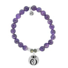 Amethyst Gemstone Bracelet with Parkinsons Sterling Silver Charm Tiffany Jazelle