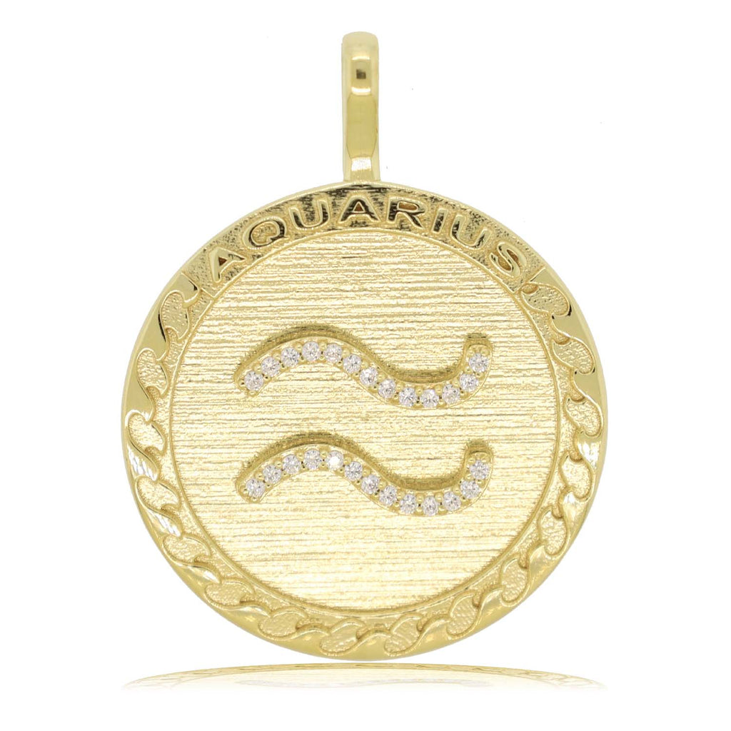 Aquarius Gold Vermeil Zodiac Necklace