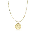 Aquarius Gold Zodiac Necklace