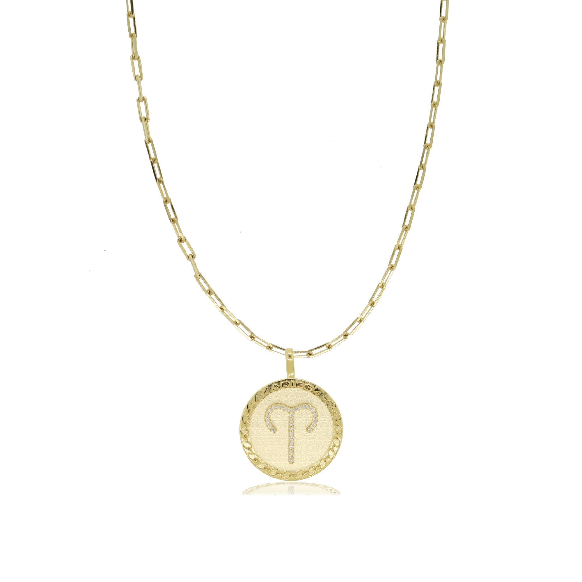 Aries Gold Zodiac Necklace