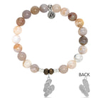 Australian Agate Stone Bracelet with Flip Flop Sterling Silver Charm