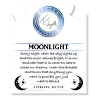 Australian Agate Stone Bracelet with Moonlight Sterling Silver Charm