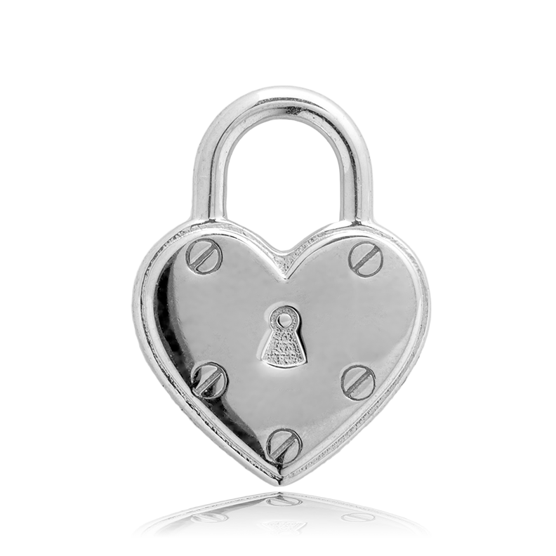 Blue Calcite Stone Bracelet with Love Lock Sterling Silver Charm
