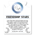 Blue Quartzite Stone Bracelet with Friendship Stars Sterling Silver Charm