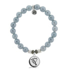 Blue Quartzite Stone Bracelet with Nurse Sterling Silver Charm