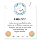 Blue Quartzite Stone Bracelet with Paradise Sterling Silver Charm