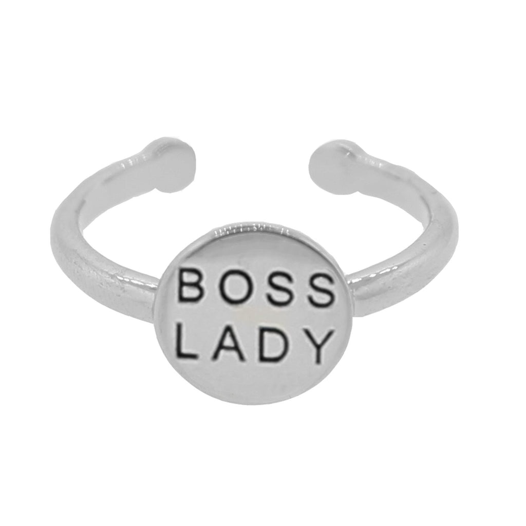 Boss Lady Ring Sterling Silver Adjustable