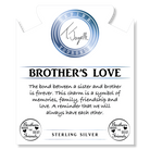 Moonstone Stone Bracelet with Brother's Love Sterling Silver Charm