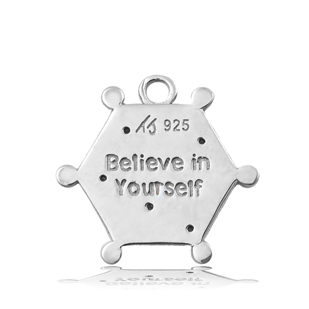 Celestine Stone Bracelet with Believe in Yourself Sterling Silver Charm