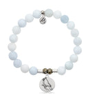 Celestine Stone Bracelet with Cardinal Sterling Silver Charm