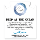 Celestine Stone Bracelet with Deep as the Ocean Sterling Silver Charm