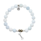 Celestine Stone Bracelet with Fur Ever Love Sterling Silver Charm
