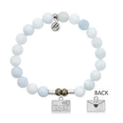 Celestine Stone Bracelet with Love Letter Sterling Silver Charm