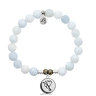 Celestine Stone Bracelet with Nurse Sterling Silver Charm