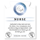 Celestine Stone Bracelet with Nurse Sterling Silver Charm