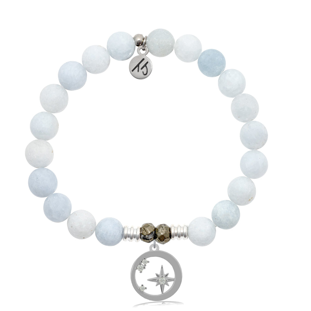 Celestine Stone Bracelet with What Is Meant To Be Sterling Silver Charm