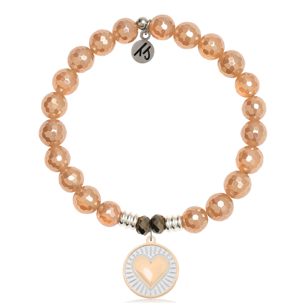 Beautiful Silver & Rose Gold Heart Charm Bracelet