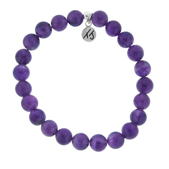 Calming Bracelet with Amethyst Gemstones - Main Image