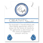 Defining Bracelet- Creativity Bracelet with Blue Agate Gemstones