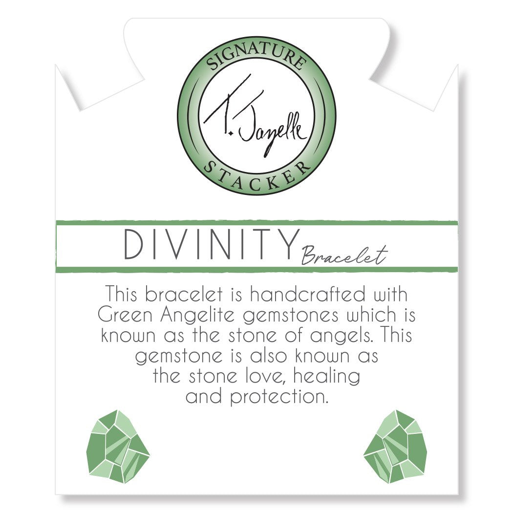 Defining Bracelet- Divinity Bracelet with Green Angelite Gemstones