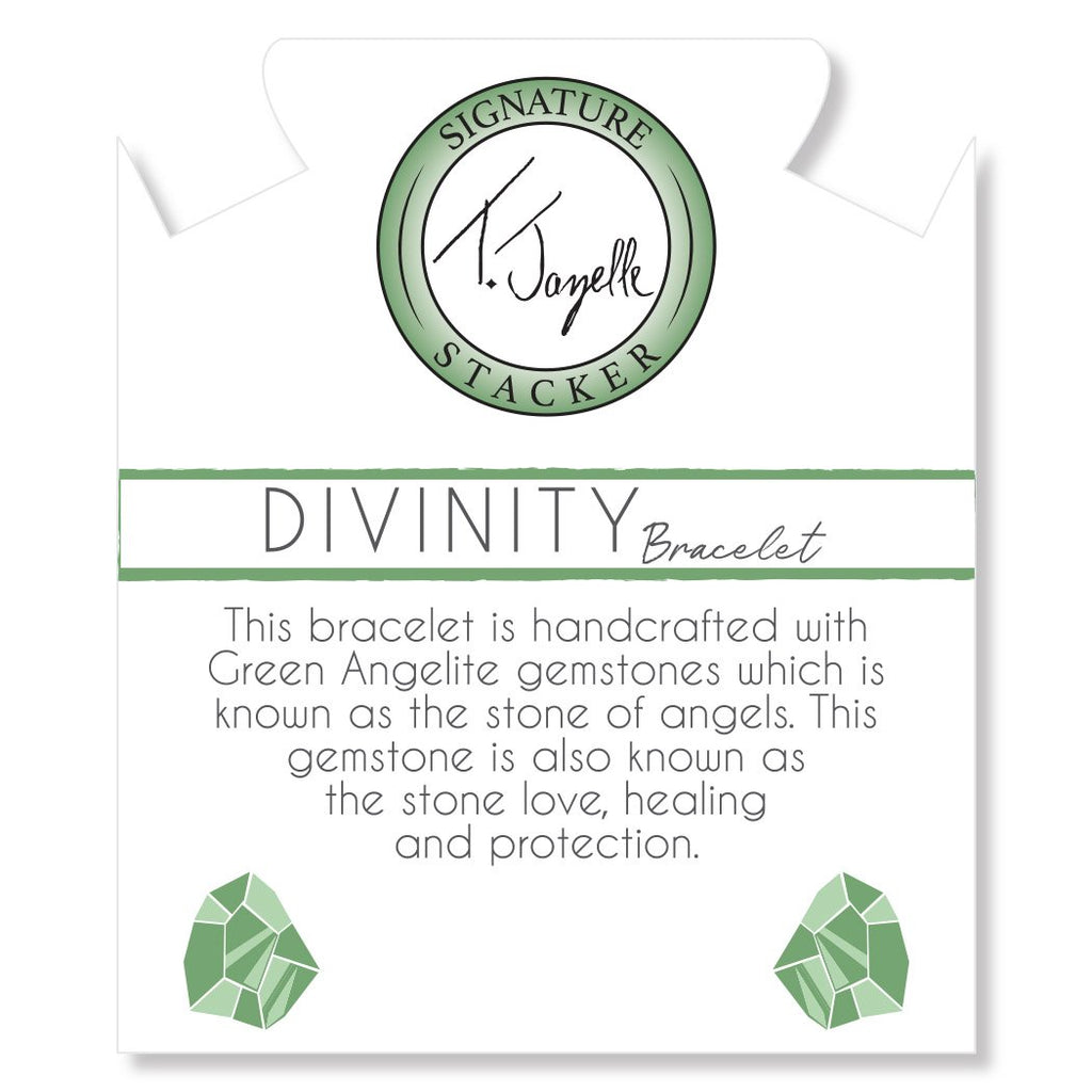 Defining Bracelet- Divinity Bracelet with Green Angelite Gemstones