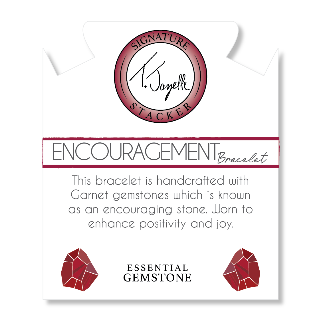 Defining Bracelet- Encouragement Bracelet with Garnet Gemstones