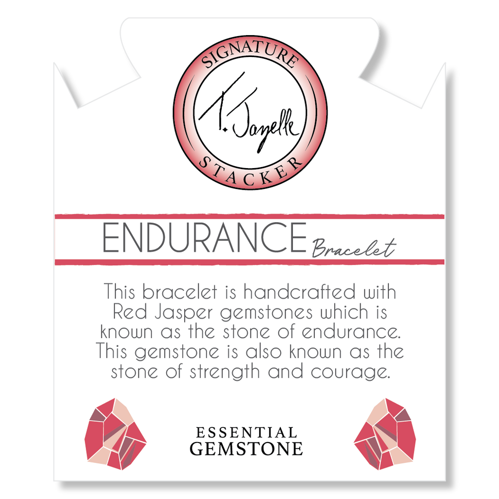 Defining Bracelet- Endurance Bracelet with Red Jasper Gemstones
