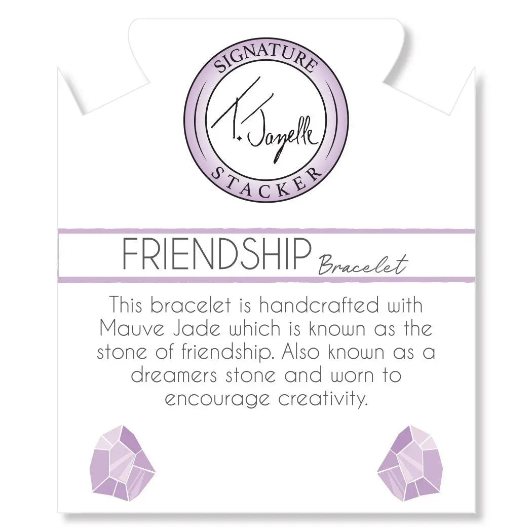 Defining Bracelet- Friendship Bracelet with Mauve Jade Gemstones