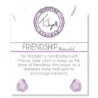 Defining Bracelet- Friendship Bracelet with Mauve Jade Gemstones