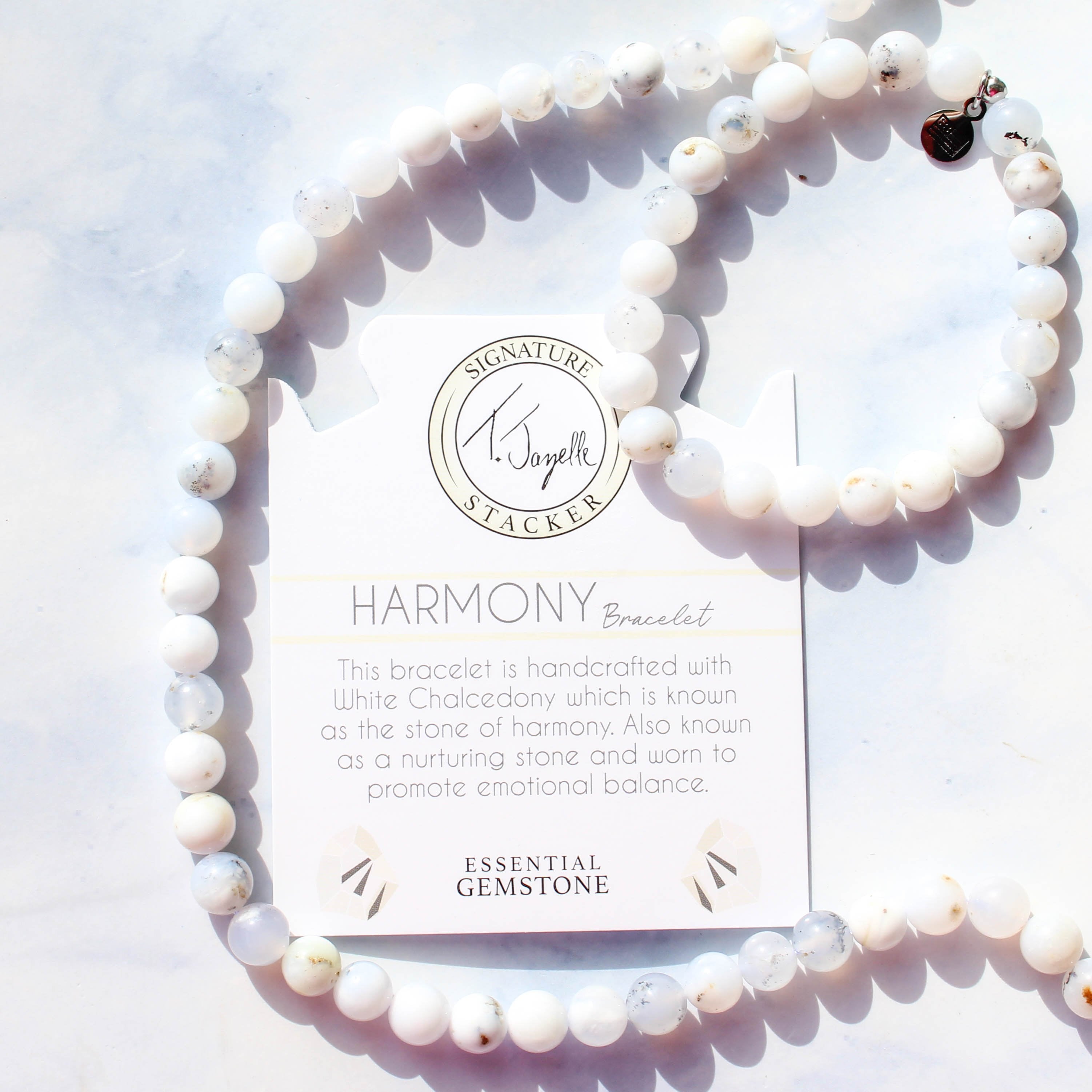 Defining Bracelet- Harmony Bracelet with White Chalcedony Gemstones