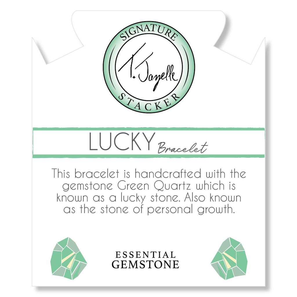 Defining Bracelet- Lucky Bracelet with Green Quartz Gemstones