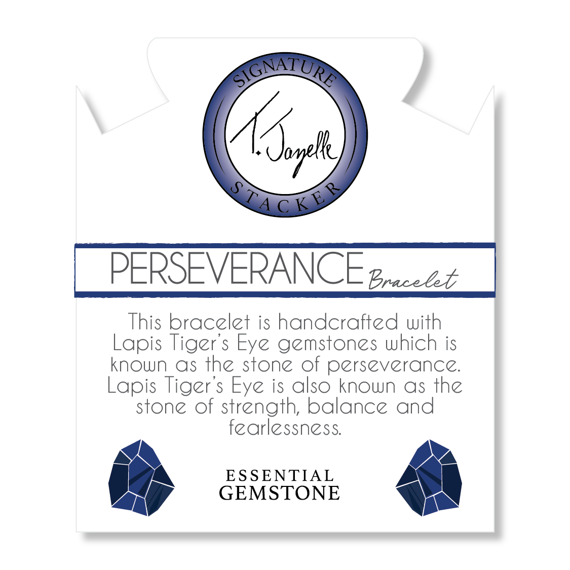 Defining Bracelet- Perseverance Bracelet with Lapis Tiger's Eye Gemstones