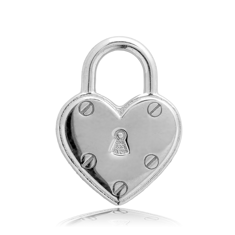 Earth Jasper Stone Bracelet with Love Lock Sterling Silver Charm