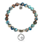 Earth Jasper Stone Bracelet with What is Meant to Be Sterling Silver Charm