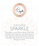 Everyday Sparkle Collection- Moonstone Gemstone with Blue Crystal Bracelet