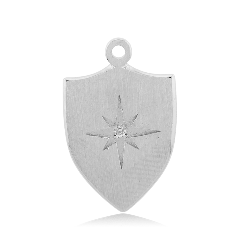 Garnet Stone Bracelet with Strength Shield Sterling Silver Charm
