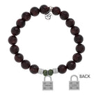 Garnet Stone Bracelet with Unbreakable Sterling Silver Charm