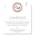 Gold Affirmations Collection- I am Blessed Pearl Bracelet