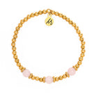 Gold Affirmations Collection- Love Yourself Rose Quartz Bracelet